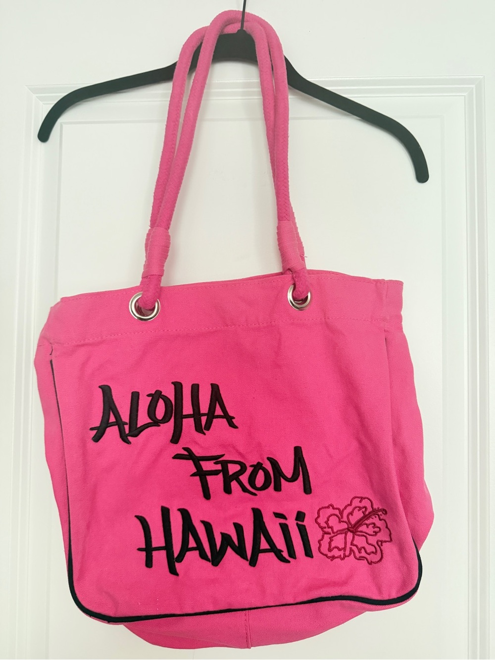 Pink 'Aloha From Hawaii' Canvas Tote Bag